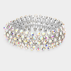 Crystal Round Bubble Stretch Evening Bracelet