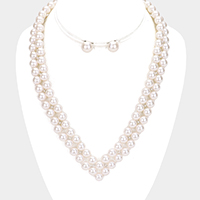 
Pearl Statement Collar Necklace 
