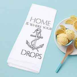 Anchor Accented Message Printed Kitchen Towel