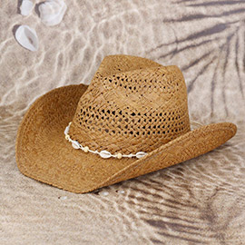 Bead Shells Band Cowboy Cowgirl Handmade Hat
