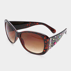 Crystal Embellished Oversized Sunglasses