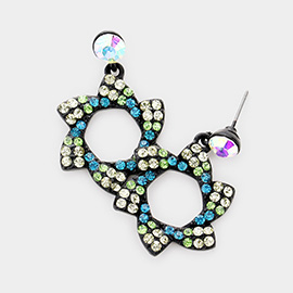 Crystal pinwheel earrings