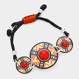 Aztec Triple Round Cinch Bracelet