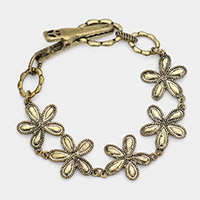 Vintage Flower Clip Bracelet