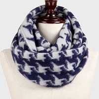 Houndstooth Wooly Infinity Scarf