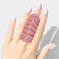 Crystal Pave Armor Stretch Ring