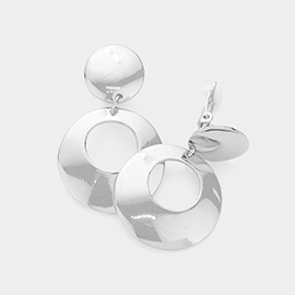 Metal Bold Hoop Clip on Earrings