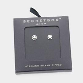 Secret Box_Sterling Silver Dipped Smile Stud Earrings