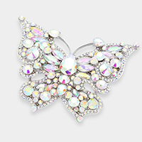 Glass Crystal Butterfly Pin Brooch
