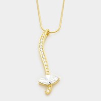 Marquise crystal pendant necklace