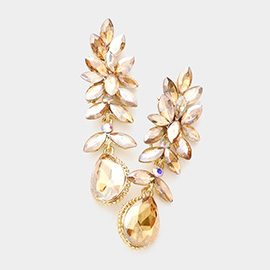 Crystal Rhinestone Marquise Evening Earrings