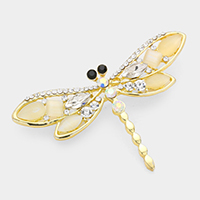 Crystal Dragonfly Pin Brooch