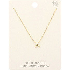 -A- Gold Dipped Metal Pendant Necklace