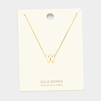 Gold Dipped Metal Pendant Necklace