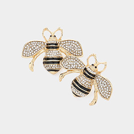 Crystal Pave Queen Bee Earrings