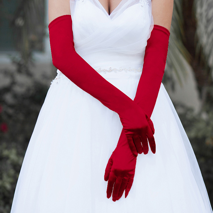 SATIN WEDDING GLOVES Satin dress long, Dress gloves, Satin dresses