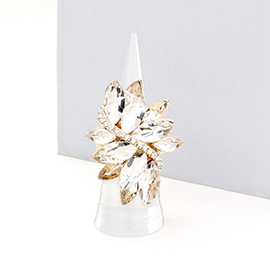 Marquise Crystal Cluster Stretch Ring