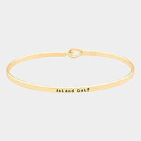 'Island Gal' Brass Thin Metal Hook Bracelet