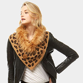 Leopard Faux Fur and Bottons Chenille Tube