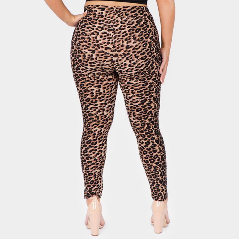 plus size cheetah print pants