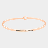 
Peaceful Warrior Brass Thin Metal Hook Bracelet