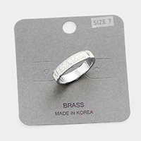 Brass Metal Enamel MAMA Ring
