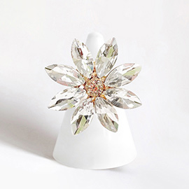 Marquise Stone Flower Stretch Ring