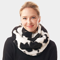 Cow Patterned Infinity Scarf