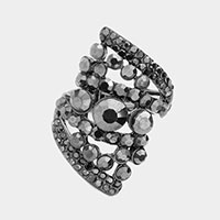 Bubble Stone Cluster Stretch Ring