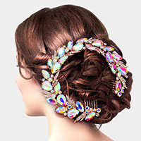 Multi Stone Cluster Hair Comb