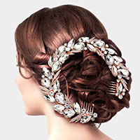 Multi Stone Cluster Hair Comb