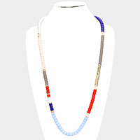 Resin Beaded Long Necklace
