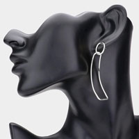 Geometric Double Open Metal Link Dangle Earrings