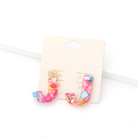 -J- Colorful Monogram Earrings