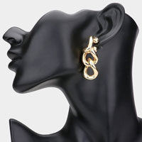 Metal Chain Link Dangle Earrings