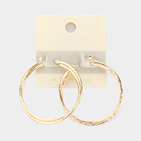 14K Gold Dipped Metal Hoop Pin Catch Earrings