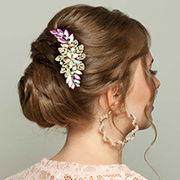 Marquise Flower Stone Embellished Hair Comb