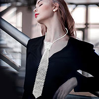 Pearl Neck Tie Necklace