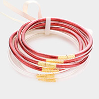 6PCS - Glitter Jelly Tube Bangle Bracelets
