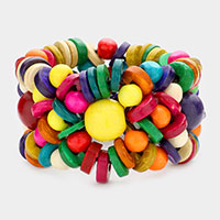 Colorful Wood Stretch Bracelet