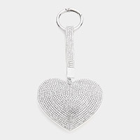 Bling Heart  Bag Charm / Keychain