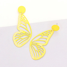 Glittered Cut Out Butterfly Dangle Earrings