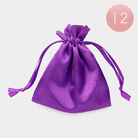 12PCS - 4 X 4.5 Ribboned Satin Organza Gift Bags