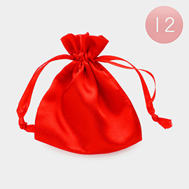 12PCS - 4 X 4.5 Ribboned Satin Organza Gift Bags