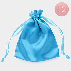 12PCS - 5 X 6.25 Ribboned Satin Organza Gift Bags