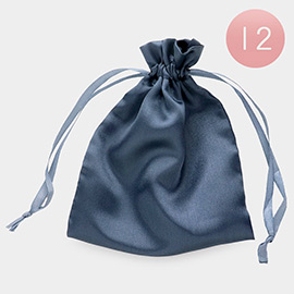 12PCS - 5 X 6.25 Ribboned Satin Organza Gift Bags