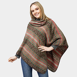 Ethnic Patterned Poncho