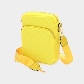 Quilted Solid Puffer Crossbody Bag