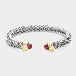 Stone Tip Cuff Bracelet