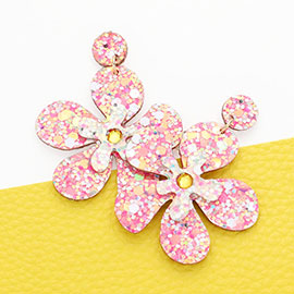 Sparkle Daisy Dangle Earrings